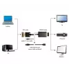GEMBIRD VGA-zu-HDMI-Adapterkabel, USB-gespeist 15cm - Schwarz
