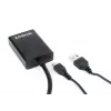 GEMBIRD VGA-zu-HDMI-Adapterkabel, USB-gespeist 15cm - Schwarz