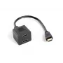 HDMI-Videosplitter LANBERG AD-0019-BK — 2x HDMI-Ausgänge, Full HD 1920x1080, 0,2 m Kabel, schwarz