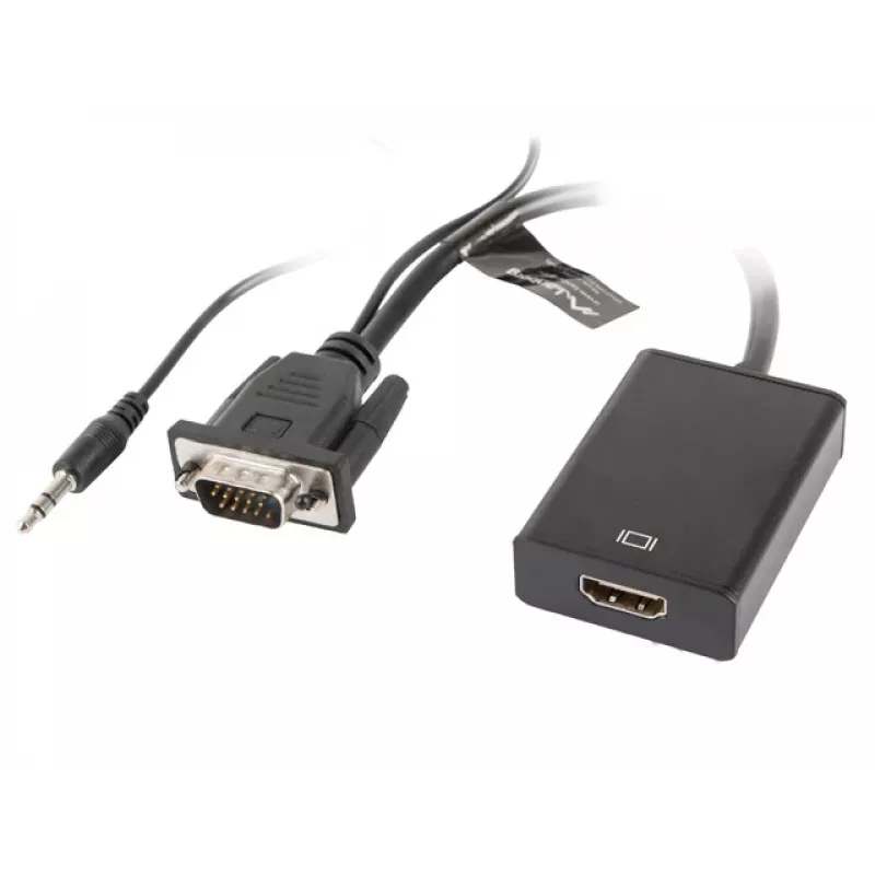 LANBERG Videokabel Adapter HDMI Typ A (Standard) VGA (D-Sub) 0,2 m Schwarz