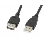 USB-A-auf-USB-A-Kabel LANBERG CA-USBE-10CC-0007-BK, USB 2.0, 0,7 m, schwarz