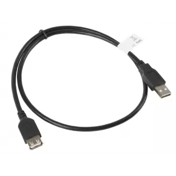 USB-A-auf-USB-A-Kabel LANBERG CA-USBE-10CC-0007-BK, USB 2.0, 0,7 m, schwarz
