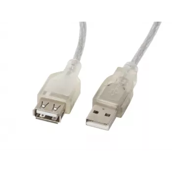 USB-Kabel LANBERG CA-USBE-12CC-0018-TR 1,8 m USB 2.0 A‑auf‑A transparent