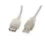 USB-Kabel LANBERG CA-USBE-12CC-0018-TR 1,8 m USB 2.0 A‑auf‑A transparent