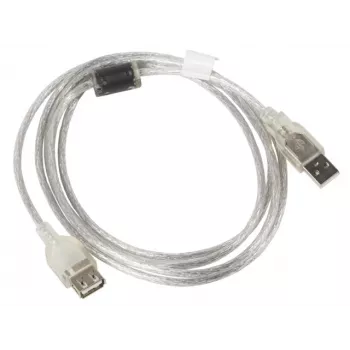 USB-Kabel LANBERG CA-USBE-12CC-0018-TR 1,8 m USB 2.0 A‑auf‑A transparent