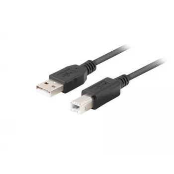 LANBERG USB-A(m)->USB-B(m) 2.0-Kabel 1 m Schwarz Ferrit, Box