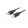 LANBERG USB-A(m)->USB-B(m) 2.0-Kabel 1 m Schwarz Ferrit, Box