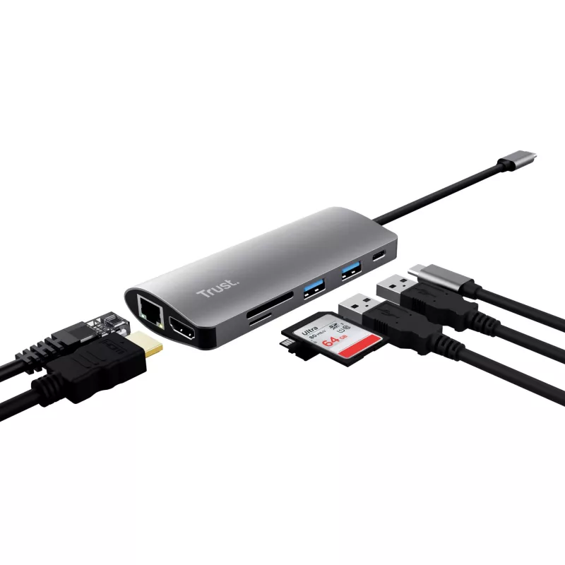 Trust Dalyx Schnittstellenkarten/Adapter Intern HDMI, RJ-45, USB 3.2 Gen 1 (3.1 Gen 1)
