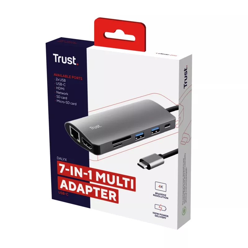 Trust Dalyx Schnittstellenkarten/Adapter Intern HDMI, RJ-45, USB 3.2 Gen 1 (3.1 Gen 1)