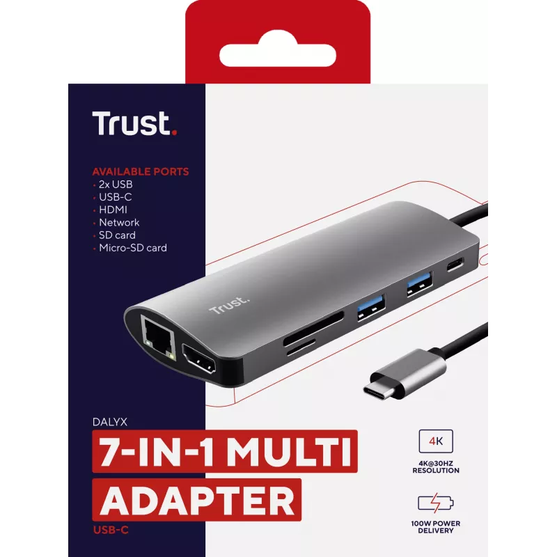 Trust Dalyx Schnittstellenkarten/Adapter Intern HDMI, RJ-45, USB 3.2 Gen 1 (3.1 Gen 1)
