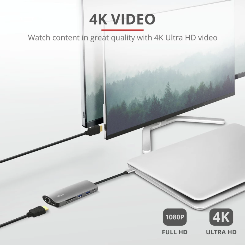 Trust Dalyx Schnittstellenkarten/Adapter Intern HDMI, RJ-45, USB 3.2 Gen 1 (3.1 Gen 1)