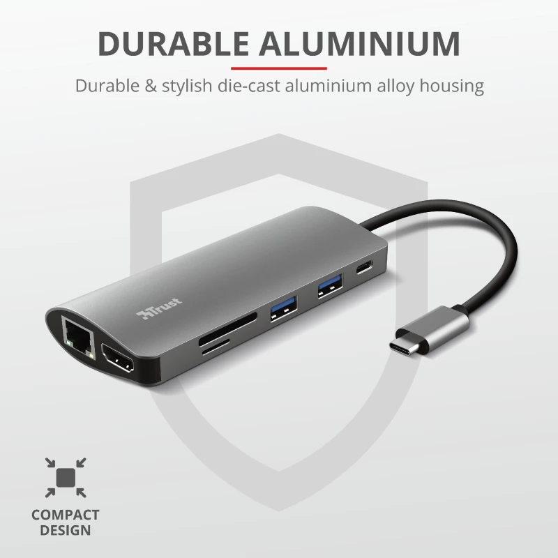 Trust Dalyx Schnittstellenkarten/Adapter Intern HDMI, RJ-45, USB 3.2 Gen 1 (3.1 Gen 1)