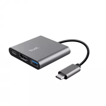 Trust Dalyx USB 3.2 Gen 1 (3.1 Gen 1) Type-C Aluminium, Schwarz