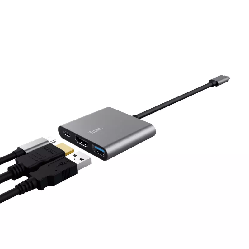 Trust Dalyx USB 3.2 Gen 1 (3.1 Gen 1) Type-C Aluminium, Schwarz