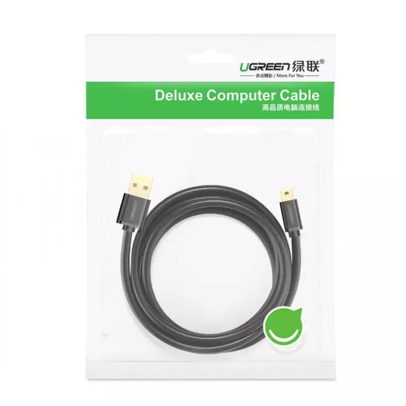USB-Kabel UGREEN 10385 Mini-USB 480 Mbit/s 1,5 m Schwarz, Schnellladung