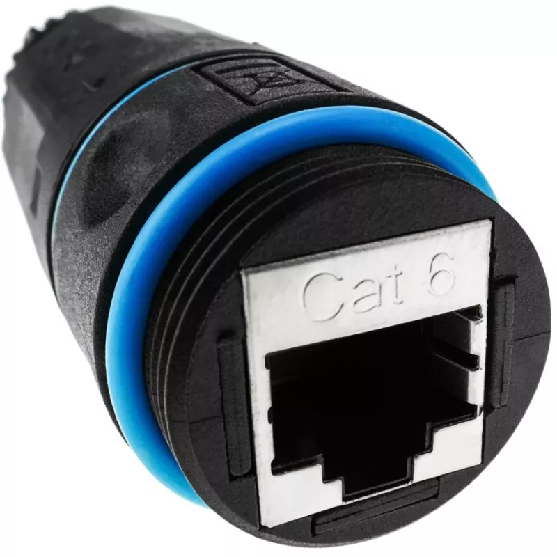 Techly IWP-MD C6-IP68T Kabel-Genderchanger RJ-45 Schwarz
