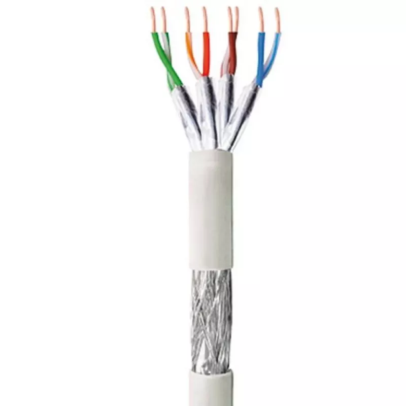 Netzwerkkabel TECHLY Cat6 S/FTP ITP9-RIS-0305, 305 m, 250 MHz, CCA, grau