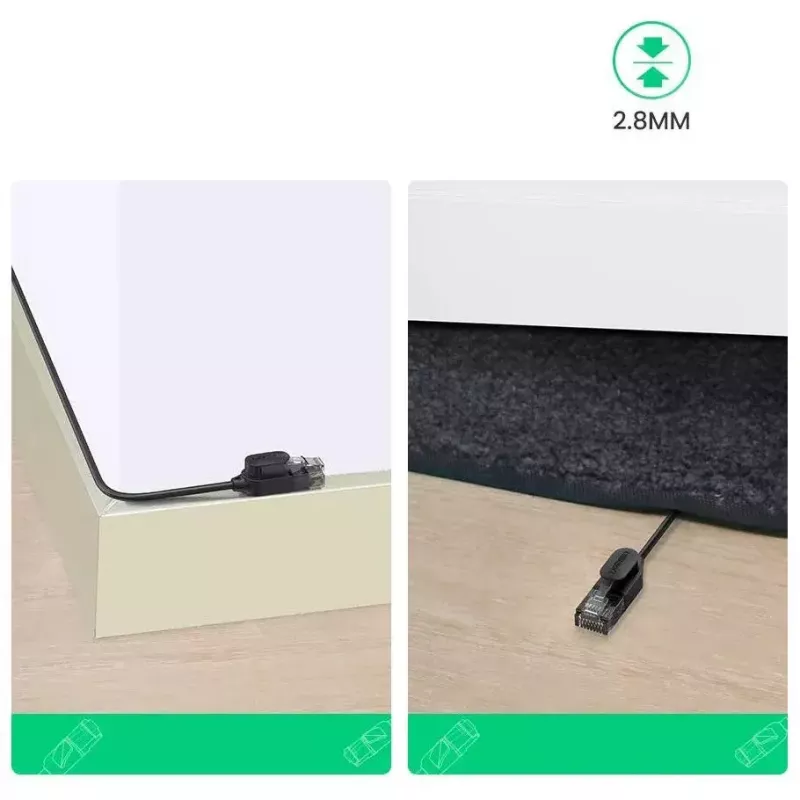Netzwerkkabel UGREEN Cat6A UTP RJ45 3 m, PVC-Mantel, 500 MHz, Gigabit Ethernet
