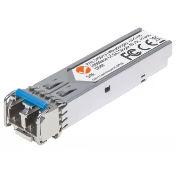 Intellinet Transceiver-Modul optisch, Gigabit-Glasfaser-SFP, 1000Base-Lx (LC) Singlemode-Port, 10 km, Wellenlänge 1310 nm, MSA-konform, entspricht Cisco GLC-LH-SM, Ethernet, Glasfaser, drei Jahre Garantie