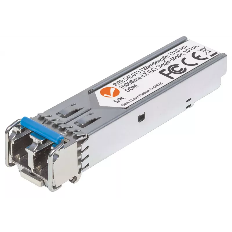 Intellinet Transceiver-Modul optisch, Gigabit-Glasfaser-SFP, 1000Base-Lx (LC) Singlemode-Port, 10 km, Wellenlänge 1310 nm, MSA-konform, entspricht Cisco GLC-LH-SM, Ethernet, Glasfaser, drei Jahre Garantie