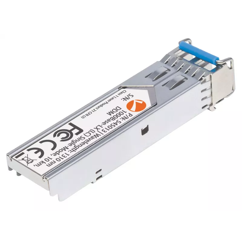 Intellinet Transceiver-Modul optisch, Gigabit-Glasfaser-SFP, 1000Base-Lx (LC) Singlemode-Port, 10 km, Wellenlänge 1310 nm, MSA-konform, entspricht Cisco GLC-LH-SM, Ethernet, Glasfaser, drei Jahre Garantie