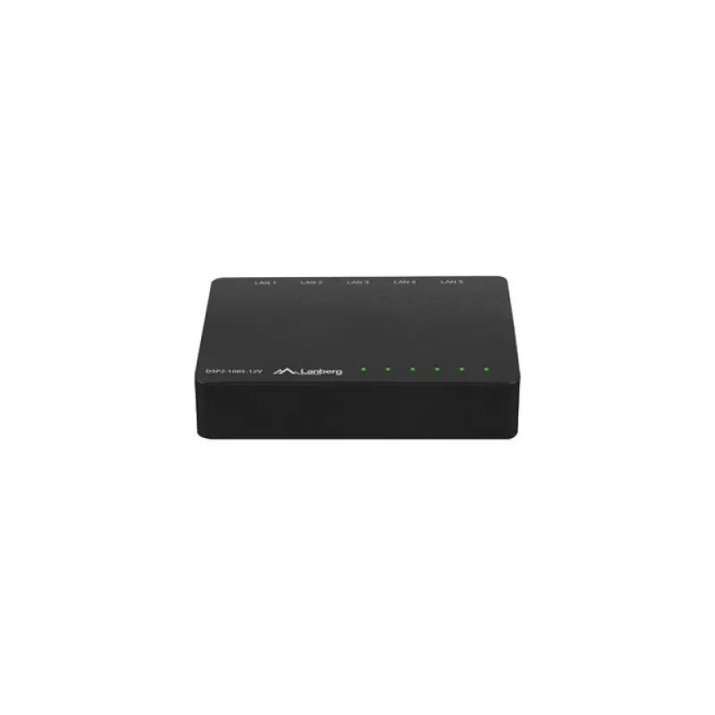 LANBERG Switch Dsp2-1005-12v 5x 1Gb/s Unmanaged Gigabit Ethernet Desktop 12V