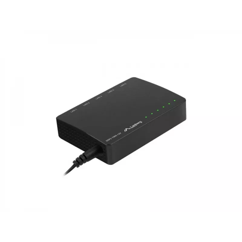 LANBERG Switch Dsp2-1005-12v 5x 1Gb/s Unmanaged Gigabit Ethernet Desktop 12V