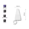 Outdoor 4G LTE Antenne QOLTEC 57021 — 18 dBi Gewinn, 600–2700 MHz, 50 Ω, 50 W, weißes Kunststoffgehäuse