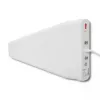 Outdoor 4G LTE Antenne QOLTEC 57021 — 18 dBi Gewinn, 600–2700 MHz, 50 Ω, 50 W, weißes Kunststoffgehäuse