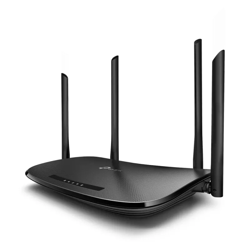 TP-Link AC1200 Wireless VDSL/ADSL Modem Router, Wi-Fi 5 (802.11ac), Dualband (2,4 GHz / 5 GHz), Ethernet LAN, VDSL2, Schwarz, Tischrouter