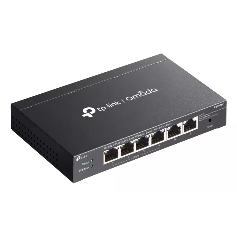 TP-Link Omada ES206GP Netzwerk-Switch Managed Gigabit Ethernet (10/100/1000) Power over Ethernet (PoE) Schwarz