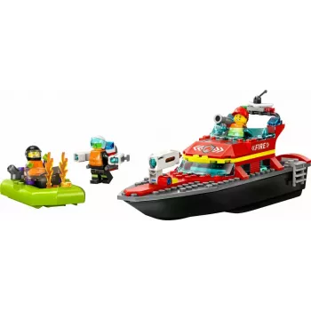 LEGO Spielset Feuerwehr-Rettungsboot 60373 — City Serie, 144 Teile, 3 Minifiguren, Alter 5+, Maße 80×230×70 mm