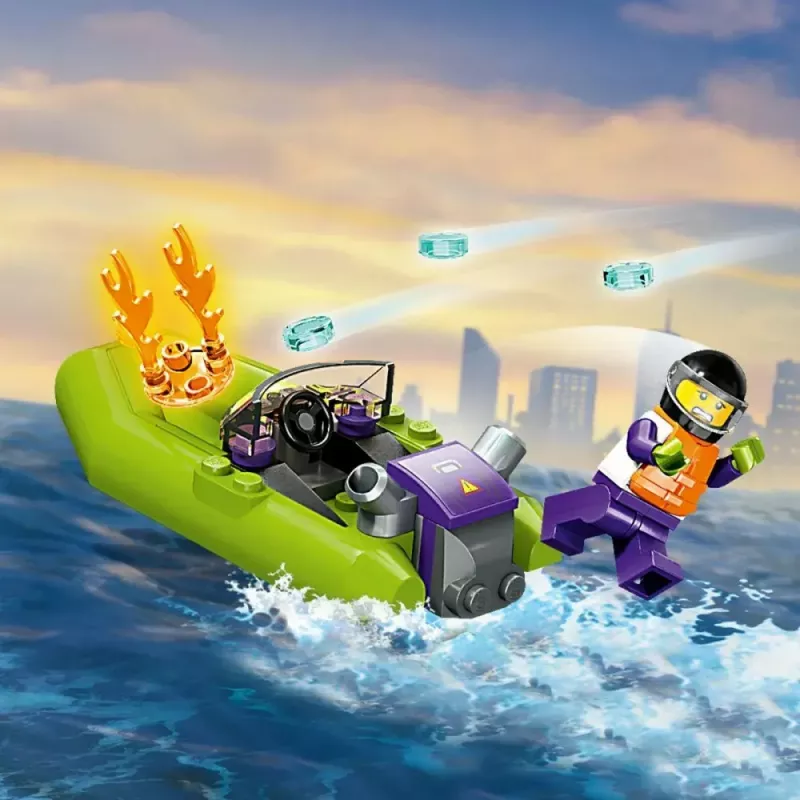 LEGO Spielset Feuerwehr-Rettungsboot 60373 — City Serie, 144 Teile, 3 Minifiguren, Alter 5+, Maße 80×230×70 mm