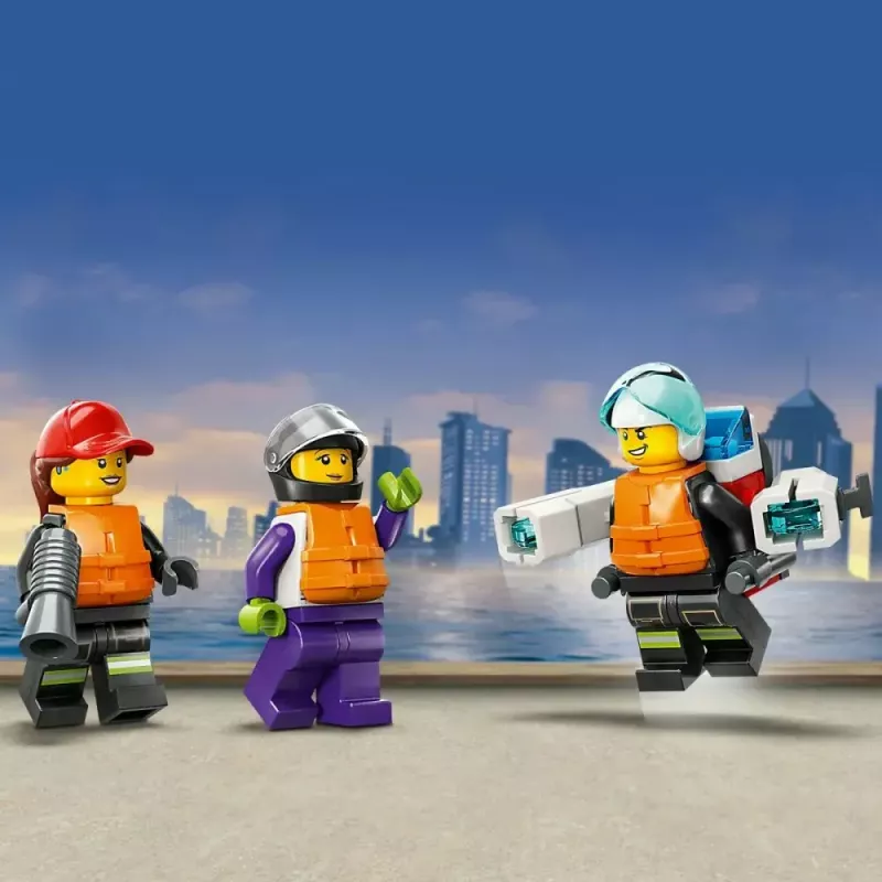 LEGO Spielset Feuerwehr-Rettungsboot 60373 — City Serie, 144 Teile, 3 Minifiguren, Alter 5+, Maße 80×230×70 mm
