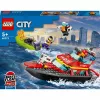 LEGO Spielset Feuerwehr-Rettungsboot 60373 — City Serie, 144 Teile, 3 Minifiguren, Alter 5+, Maße 80×230×70 mm