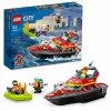 LEGO Spielset Feuerwehr-Rettungsboot 60373 — City Serie, 144 Teile, 3 Minifiguren, Alter 5+, Maße 80×230×70 mm