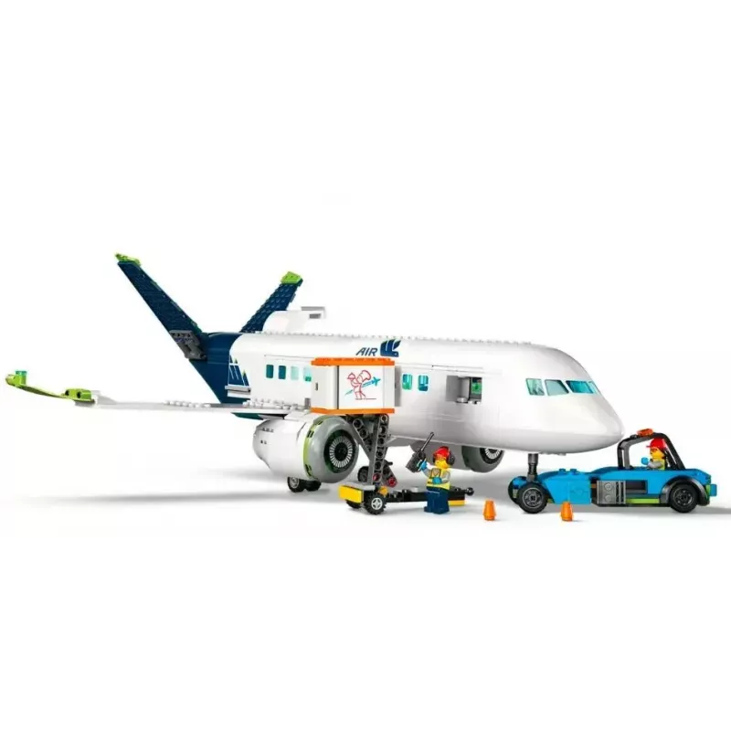LEGO Passagierflugzeug Bauset 60367 — City-Serie, 913 Teile, 2 Minifiguren, detailliertes Interieur