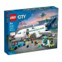 LEGO Passagierflugzeug Bauset 60367 — City-Serie, 913 Teile, 2 Minifiguren, detailliertes Interieur