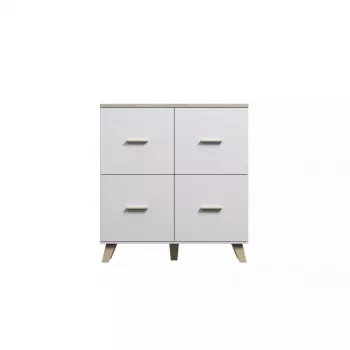 Sideboard cama meble LOTTA 110 4D — 4 Türen, 6 Regalböden, Sonoma-Eiche-Oberfläche, 1100×540×1190 mm