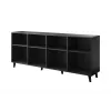 Kommode cama meble ETNA 200x42x82 cm, schwarz matt mit Eiche rustikal, Spanplatte
