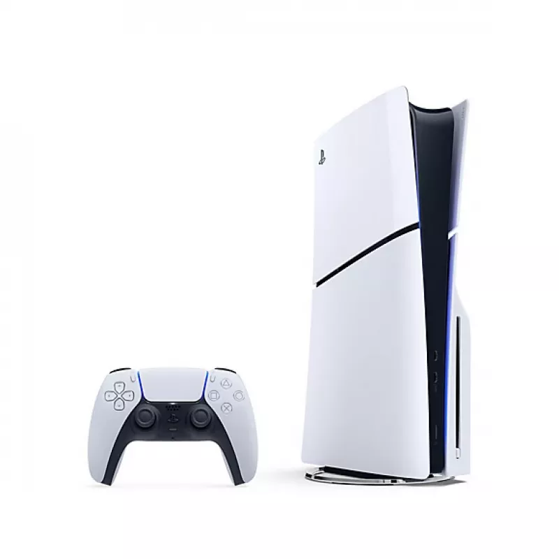 Sony PlayStation 5 (Modellgruppe - Slim), PlayStation 5, Schwarz, Weiß, 16384 MB, GDDR6, 448 GB/s, AMD