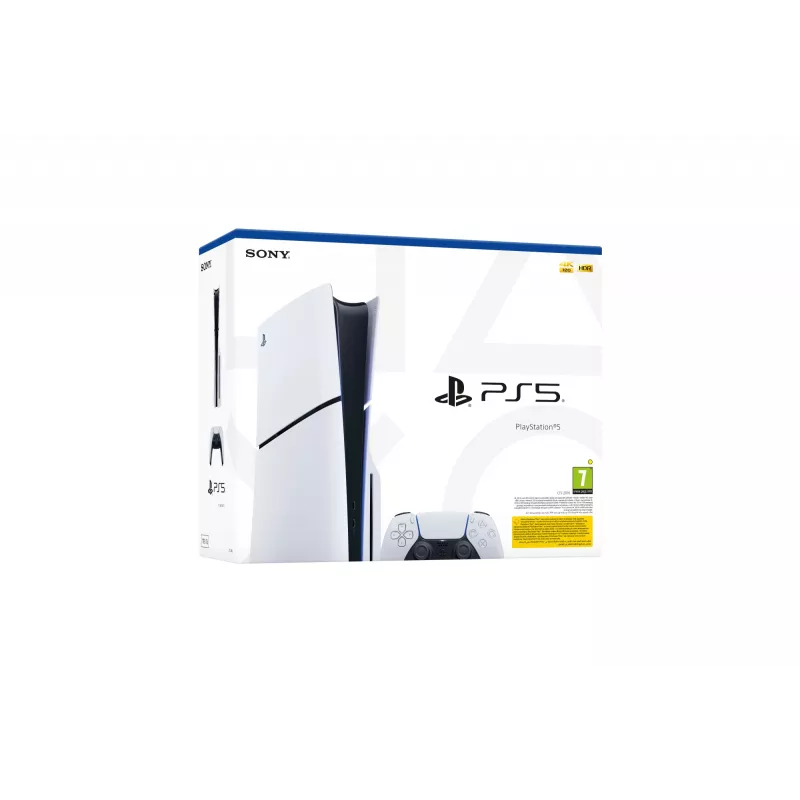 Sony PlayStation 5 (Modellgruppe - Slim), PlayStation 5, Schwarz, Weiß, 16384 MB, GDDR6, 448 GB/s, AMD