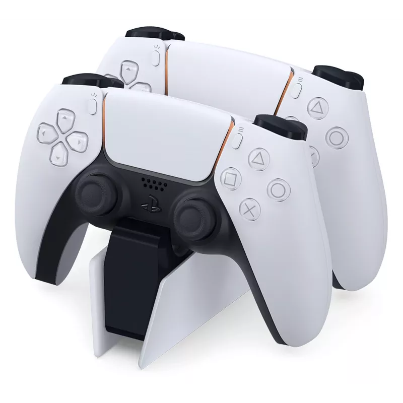Ladestation Sony DualSense Ladestation für 2 PS5-Controller, weiß, Einrastmechanismus