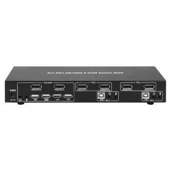 Techly IDATA DP-KVM2 KVM-Switch Schwarz