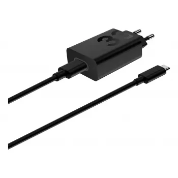 Ladeadapter Motorola TurboPower 33W USB‑C GaN Schwarz, 1 m Kabel, EU-Stecker