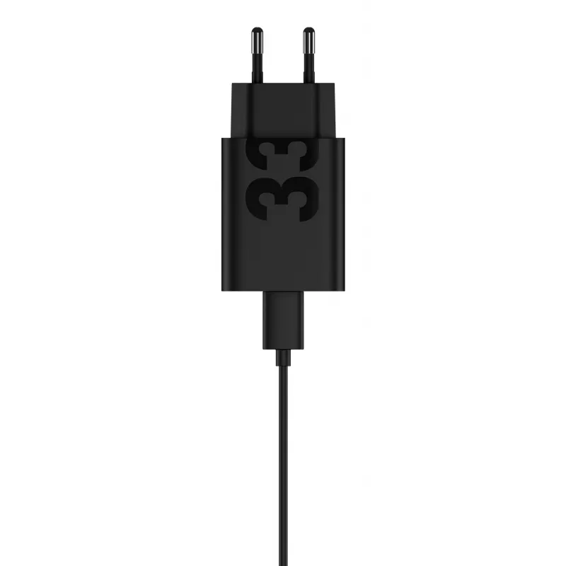 Ladeadapter Motorola TurboPower 33W USB‑C GaN Schwarz, 1 m Kabel, EU-Stecker