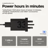 Ladeadapter Motorola TurboPower 33W USB‑C GaN Schwarz, 1 m Kabel, EU-Stecker