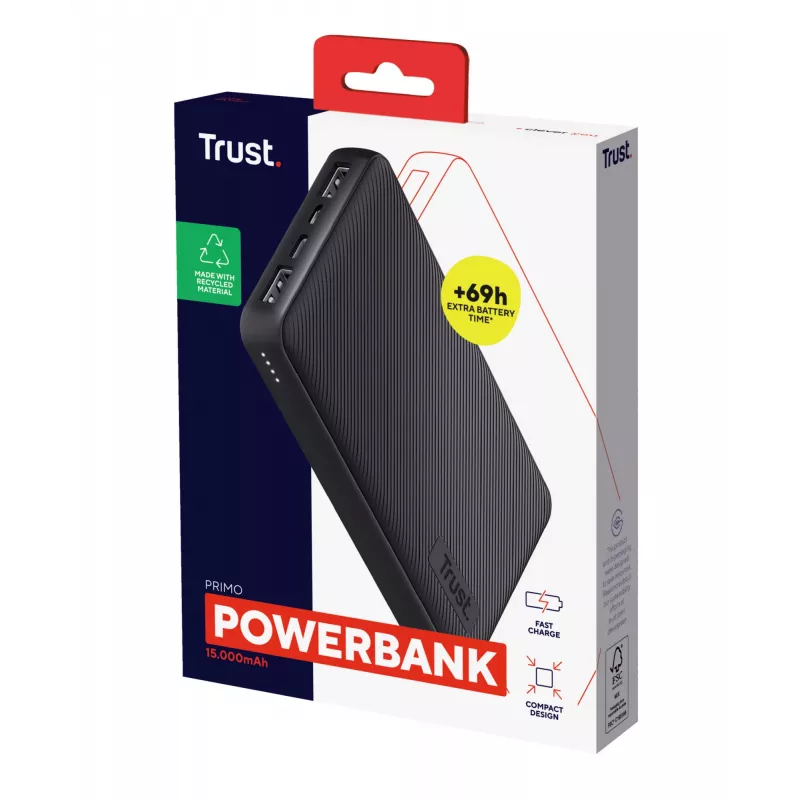 Trust Primo Lithium-Ion (Li-Ion) 15000 mAh Schwarz