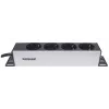 Steckdosenleiste INTELLINET 10 Zoll 1HE Rackmount, 4-fach Typ F, 250 V, 15 A, 1,8 m Kabel, grau