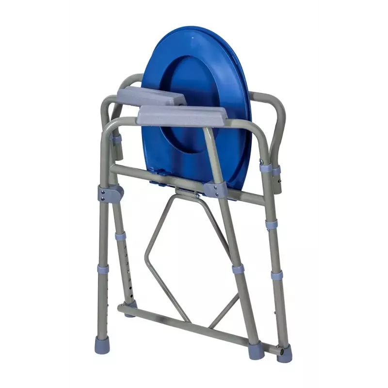 Klappbarer Toilettenstuhl ActionMed KT100AM — Polyethylenrahmen, höhenverstellbar, 5 l Topf, max. Benutzergewicht 120 kg